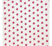 100% Cotton Fabric Small Stars Star on White Background 140cm Wide Crafty - Cerise 140cm Wide Crafty (Price Per Half Metre)