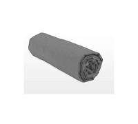 Home Linge Passion Dark Grey Fitted Sheet, 160 x 200 cm + 25 cm, 100% Cotton, 57 Thread Count, Oeko-Tex Label