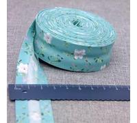 100% Cotton Floral Bias Binding Tape 25mm Patterned Bunting Tape Wide 47 Colors 1 inch (Floral Duck Egg Blue, 10 metre)