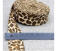 100% Cotton Floral Bias Binding Tape 25mm Patterned Bunting Tape Wide 47 Colors 1 inch (Leopard Brown, 5 metre)