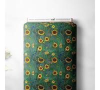 100% Cotton Gustav Klimt Symbolist Painters Printed Design Quilting Craft Dress Quality Sewing Fabric Material | 55" - 140 cm Wide (per Half Metre, Sunflowers)