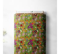 100% Cotton Gustav Klimt Symbolist Painters Printed Design Quilting Craft Dress Quality Sewing Fabric Material | 55" - 140 cm Wide (per Half Metre, Garden Flowers)