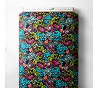 100% Cotton Halloween Spooky Scary Printed Design Quilting Craft Dress Quality Sewing Fabric Material | 55" - 140 cm Wide (per Half Metre, Zombieland)