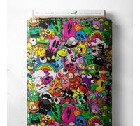 100% Cotton Halloween Spooky Scary Printed Design Quilting Craft Dress Quality Sewing Fabric Material | 55" - 140 cm Wide (per Metre, Chilling Cuties)