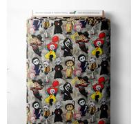 100% Cotton Halloween Spooky Scary Printed Design Quilting Craft Dress Quality Sewing Fabric Material | 55" - 140 cm Wide (per Metre, It Wasn't Me)