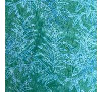 100% Cotton Hand Dyed Indian Bali Batik Printed Designed Quilting Craft Dress Making Fabric Material | 44" - 112 cm Wide (per Half Metre, Stars Fruit Green/Sky)