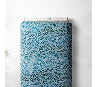 100% Cotton Hand Dyed Indian Bali Batik Printed Gamma Design Quilting Craft Dress Quality Sewing Fabric Material | 44" - 114 cm Wide (per Metre, Calm Blue)