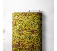100% Cotton Hand Dyed Indian Bali Batik Printed Perseus Design Quilting Craft Dress Quality Sewing Fabric Material | 44" - 114 cm Wide (per Fat Quarter, Light Green)