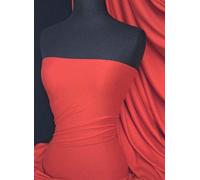 100% Cotton Interlock Knit T-Shirt Fabric | Soft Stretch Double Knit Jersey | Over 50 Colours | Oeko-Tex Certified | by Tia Knight (Bright Red, Q60 BTRD)
