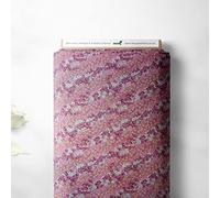 100% Cotton Isumi Japanese Blossom Garden Design Oriental Metallic Foil Quality Sewing Upholstery Furnishing Fabric Material | 57" - 147 cm Wide (per Metre, Pink)