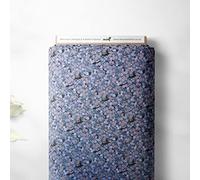 100% Cotton Isumi Japanese Blossom Trees Design Oriental Metallic Foil Quality Sewing Upholstery Furnishing Fabric Material | 57" - 147 cm Wide (per Metre, Grey)