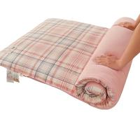 100% Cotton Japanese Futon 5cm Thick Soft Foldable Mattress with Washable Cover Single & Double Size for Beds Guests Camping & Sofas (120 x 200 cm)