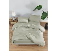 100% Cotton Jersey Duvet Cover Set - Ultra Soft & Breathable - All-Season Comfort - Easy Fit with 4 Corner Ties - Includes 2 Pillowcases - 3-Piece Bedding Set (Mineral Green, King/Cal King)