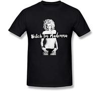 100% Cotton Mens Bitch I M Madonna Cover Art Cool T-Shirt Black L