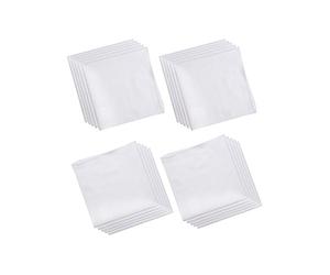 100% Cotton Men's Handkerchief White with Stich 20 Pieces(Size: 16x16inches/20 Pieces)
