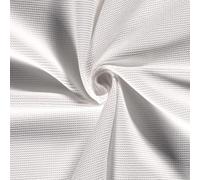 100% Cotton Micro Waffle Honeycomb Pique Fabric Material Bright White 1MTR