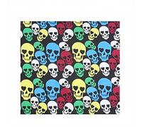 100% cotton multi coloured skulls design bandana, 55cm square. Ideal for every day wear.