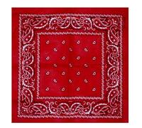 100% cotton Paisley Design Bandana. (Red)