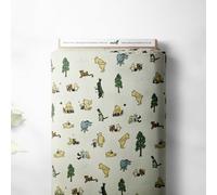 100% Cotton Percale Winnie The Pooh Designer Classic Printed Design Quilting Craft Dress Quality Sewing Fabric Material | 44" - 112 cm Wide (per Half Metre, Winnie & Friends Cream)