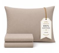 100% Cotton Pillow Cases 2 PacK (50x70) cm Sand