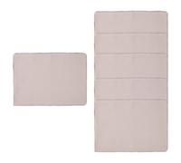 100% Cotton Placemats - Grey Machine Washable French Knot Table Mats (6)