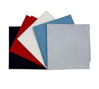 100% Cotton Plain Percale 5 Pack Designer Fat Quarter Bundle FQ Fabric Packs Quilting Patchwork Craft Sewing Material | 19" x 20" (50cm x 52cm) (Nautical)