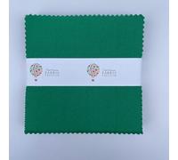 100% Cotton Plain Solid Coloured 42 Piece 5" Charm Pack Bundle Craft Sewing Quilting Patchwork Bunting Fabric Material (Green)