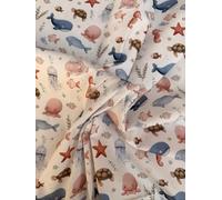100% Cotton Poplin Children's Sea Creatures Bees Bunnies Baby Animals Fabric - Sewing Quilting Dress Fabric - Per Metre - Simply Sew Crafty™ (1 metre, Sea Creatures 1)