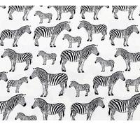 100% Cotton Poplin Fabric - Black & White Zebra Print - Craft Fabric Material Metre (CP0461)