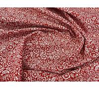 100% Cotton Poplin Fabric - Crimson Red & White Ditsy Floral Print - Craft Fabric Material by The Metre (CP0807ED)