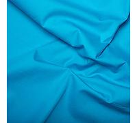 100% Cotton Poplin Fabric - Plain Peacock Blue - Craft Fabric Material Metre