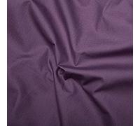100% Cotton Poplin Fabric - Plain Plum ~ Purple - Craft Fabric Material Metre