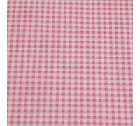 100% Cotton Poplin Fabric Rose & Hubble Mini Check Gingham Plaid Summer - Pink (Price Per Metre)