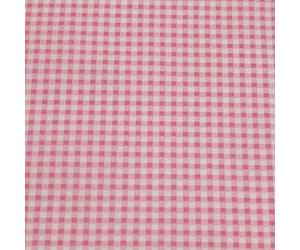 100% Cotton Poplin Fabric Rose & Hubble Mini Check Gingham Plaid Summer - Pink (Price Per Metre)