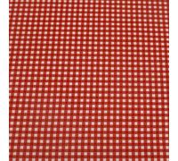 100% Cotton Poplin Fabric Rose & Hubble Mini Check Gingham Plaid Summer - Red (Price Per Metre)