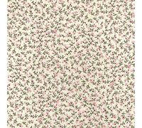 100% Cotton Poplin Fabric Rose & Hubble Oh Sew Peony Roses Flowers Floral - Pink (Price Per Metre)