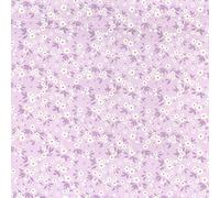 100% Cotton Poplin Fabric Rose & Hubble Small Daisy Field Daisies Floral Flower - Lavender (Price Per Metre)