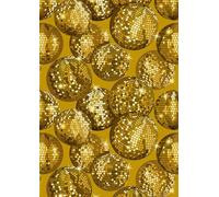 100% Cotton Poplin Metallic Disco Multi Gold Silver Balls Fabric - Lewis & Irene - Per Metre - Sewing Quilting Dress Fabric - Simply Sew Crafty™(Gold, 0.5 Metre)