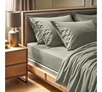 100% Cotton Ranforce Single Fitted Sheet (90 x 200 + 30 cm), Green, 155 Thread Count | Machine Washable at 30°C | Soft & Durable for Comfort