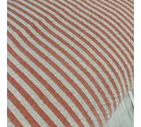 100% Cotton Seersucker Fabric Crush Stripe Costume Craft Dress Material 44" Wide by The Meter (Orange)