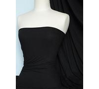 100% Cotton Single Jersey Fabric | Soft Stretch T-Shirt Material | Over 50 Colours | Oeko-Tex Certified | Same Day Dispatch | by Tia Knight (Black, 1 Metre)