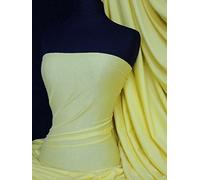 100% Cotton Single Jersey Fabric | Soft Stretch T-Shirt Material | Over 50 Colours | Oeko-Tex Certified | Same Day Dispatch | by Tia Knight (Lemon, 1 Metre)