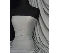 100% Cotton Single Jersey Fabric | Soft Stretch T-Shirt Material | Over 50 Colours | Oeko-Tex Certified | Same Day Dispatch | by Tia Knight (Cloud Grey)