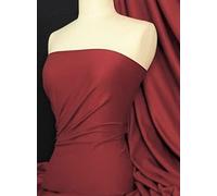 100% Cotton Single Jersey Fabric | Soft Stretch T-Shirt Material | Over 50 Colours | Oeko-Tex Certified | Same Day Dispatch | by Tia Knight (Maroon, 1 Metre)