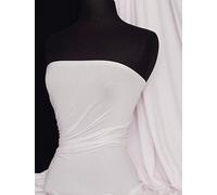 100% Cotton Single Jersey Fabric | Soft Stretch T-Shirt Material | Over 50 Colours | Oeko-Tex Certified | Same Day Dispatch | by Tia Knight (White, 1 Metre)