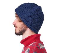 100% Cotton Skull Caps for Men, Handmade Crochet Beanies for Women, Mens & Womens Chunky Knit Cap, A Hat for All Seasons Navy