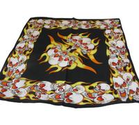 100% cotton skulls & flames bandana approx 55cm square. Ideal for every day wear.