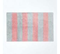 100% Cotton Striped Bath Mat Super Absorbent with Non Slip Latex Backing