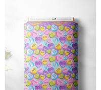 100% Cotton Sweet Hearts Love Novelty Printed Design Quilting Kids Craft Dress Quality Sewing Premium Fabric Material | 55" - 140 cm Wide (per Fat Quarter, Sweetie)