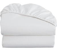 100% Cotton Travel Cot Fitted Sheets 100 x 70 cm (Pack of 2 White)